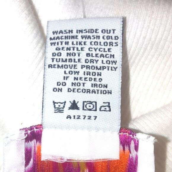 Quacker Factory Wood Beaded White Short Sleeve Ribbed Top Sz XL NWT - Picture 4 of 7